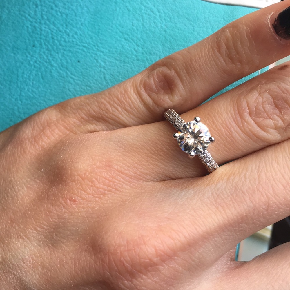Sterling silver engagement ring